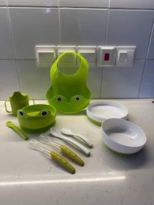 Посуда из IKEA + две силиконовые ложки NUK